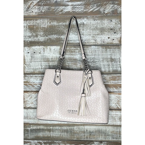Guess womens leather Shoulder bag beige - Picture 1 of 5